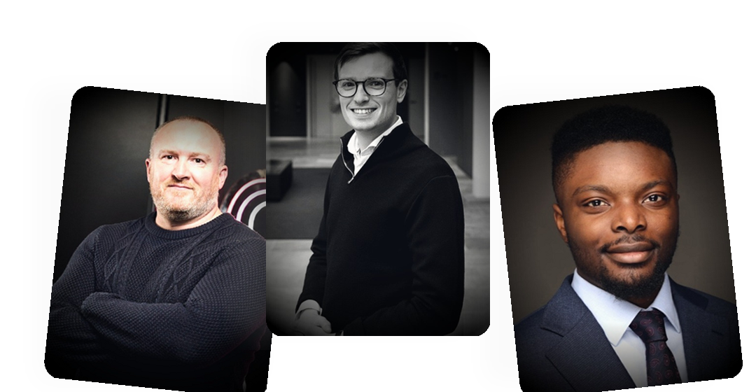 Rob Pegg, Lars van Maanen and Alfred Awosanya — founders of FutureWay Group